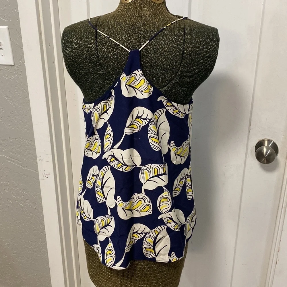 J.CREW SILK FLORAL RACERBACK TANK SIZE 4